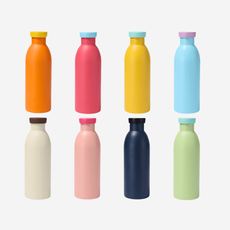 500ml Leak & Sweat Proof Flask | Retro Stainless Steel Milk Bottle | Sleek Travel Mug