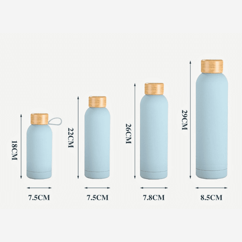 Classic Narrow-Mouth Sports Bottle | Premium SUS304 Steel | Multi-Cap Gym Flask