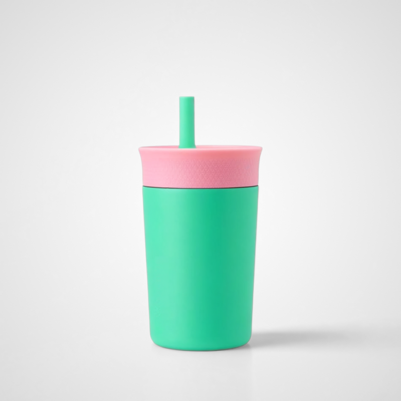 12oz Kids Insulated Tumbler | Spill-Resistant Flexible Straw | Safety Hydration Bottle