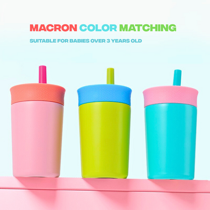 12oz Kids Insulated Tumbler | Spill-Resistant Flexible Straw | Safety Hydration Bottle