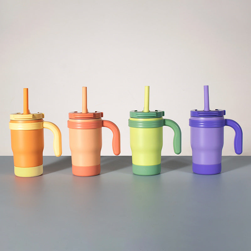 14oz Kids Insulated Mug | Safe Dual-Drink Lid with Straw | Impact-Resistant Toddler Tumbler