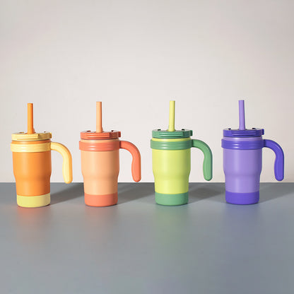 14oz Kids Insulated Mug | Safe Dual-Drink Lid with Straw | Impact-Resistant Toddler Tumbler