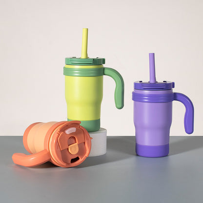14oz Kids Insulated Mug | Safe Dual-Drink Lid with Straw | Impact-Resistant Toddler Tumbler