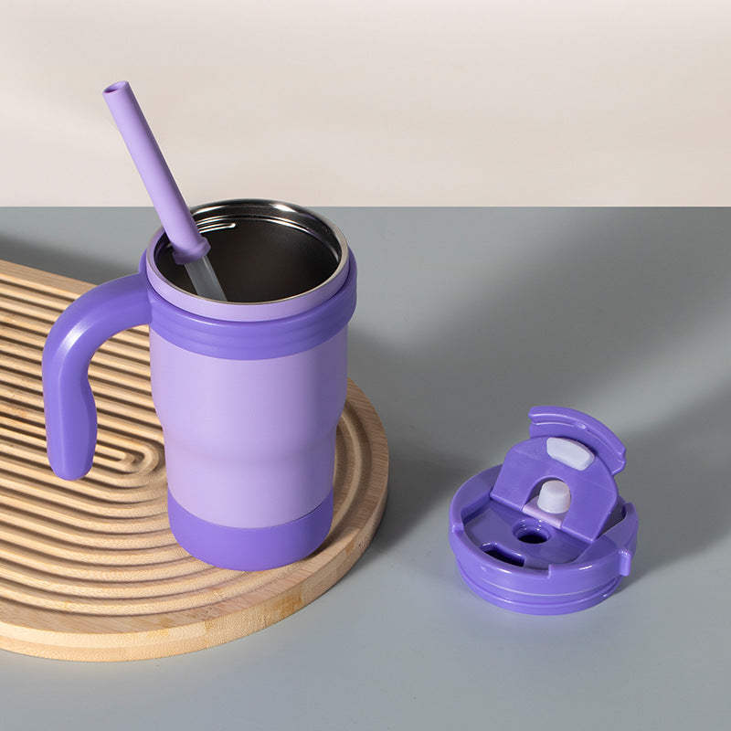 14oz Kids Insulated Mug | Safe Dual-Drink Lid with Straw | Impact-Resistant Toddler Tumbler