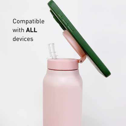 24oz MagSafe Straw Sports Bottle | Pop-Up Mouthpiece & Magnetic Ring Lid | Gym Hydration