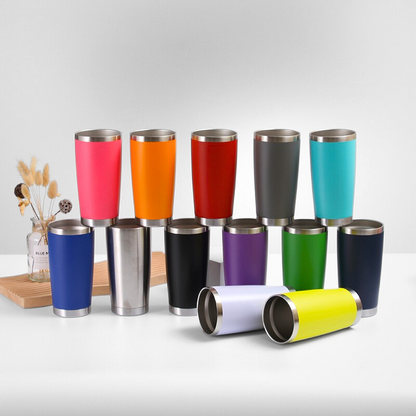 Sleek Car-Friendly Travel Tumbler | 20oz Double-Wall Vacuum | Retail & Gifting Bulk