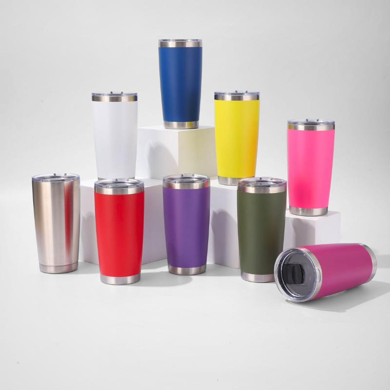 Sleek Car-Friendly Travel Tumbler | 20oz Double-Wall Vacuum | Retail & Gifting Bulk