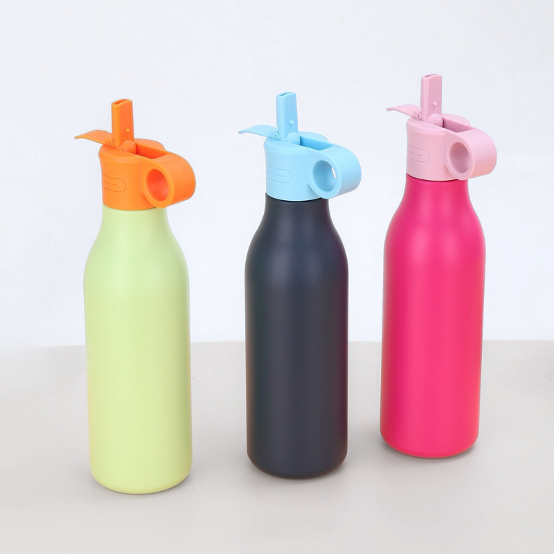 550ml All-Purpose Thermal Straw Bottle | Wide Opening Cap | Durable Gym Flask