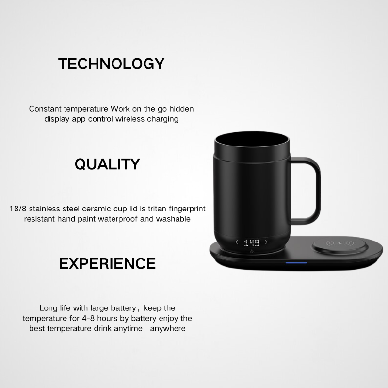 Smart Heated Car Cup | Wireless Charging Warmer Base | Tech Executive Wholesale
