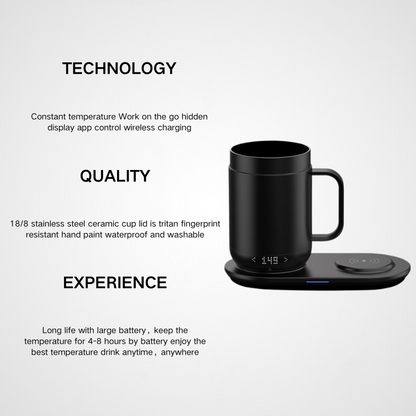 Smart Heated Car Cup | Wireless Charging Warmer Base | Tech Executive Wholesale