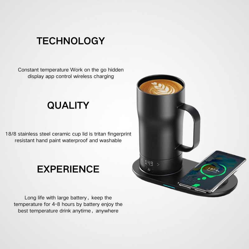 Intelligent Smart Self-Heating Desk Mug | 18oz XL | Executive Custom Wholesale