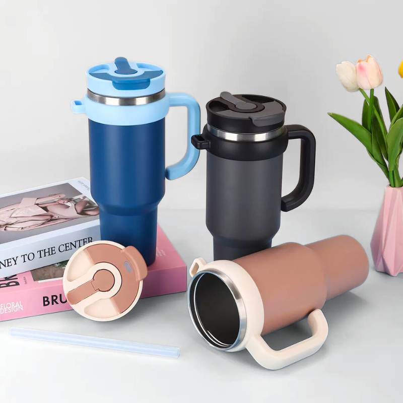 Classic Metal Travel Mug | 40oz Double-Wall Insulated | Premium Gifting Bulk