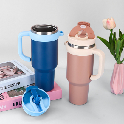 Classic Metal Travel Mug | 40oz Double-Wall Insulated | Premium Gifting Bulk