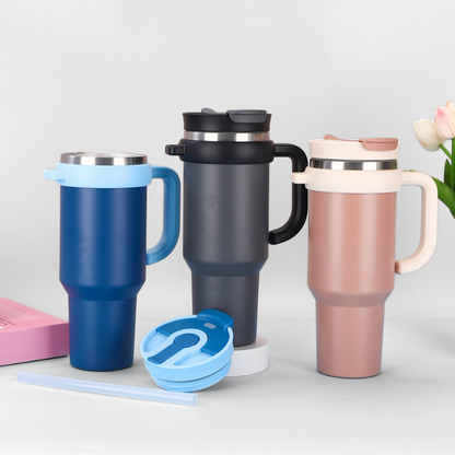 Classic Metal Travel Mug | 40oz Double-Wall Insulated | Premium Gifting Bulk