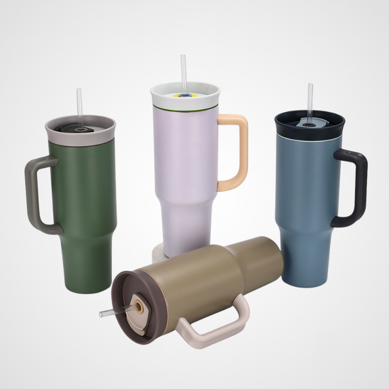 High-Conversion 40oz Insulated Travel Tumbler | Heavy-Duty Handle | B2B Wholesale