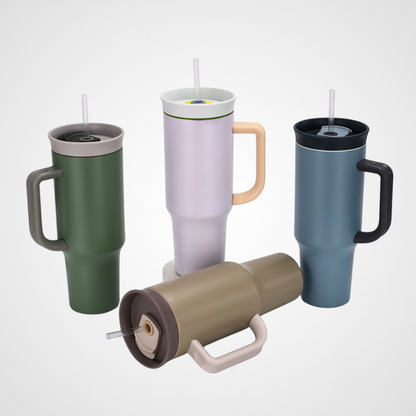 High-Conversion 40oz Insulated Travel Tumbler | Heavy-Duty Handle | B2B Wholesale