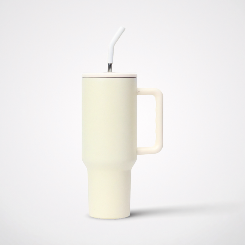 40oz Driver's Insulated Car Mug | Double-Wall Stainless Steel | Spill-Proof Straw Travel Tumbler