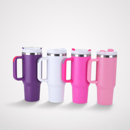 40oz Travel Car Mug | 3-Way Spill-Proof Rotating Lid | Double-Wall Vacuum Insulated