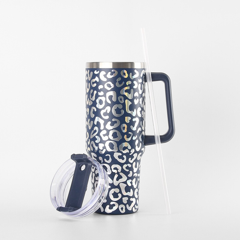 40oz Holographic Leopard Car Tumbler | Double-Wall Vacuum Steel | Premium Trendy Drinkware