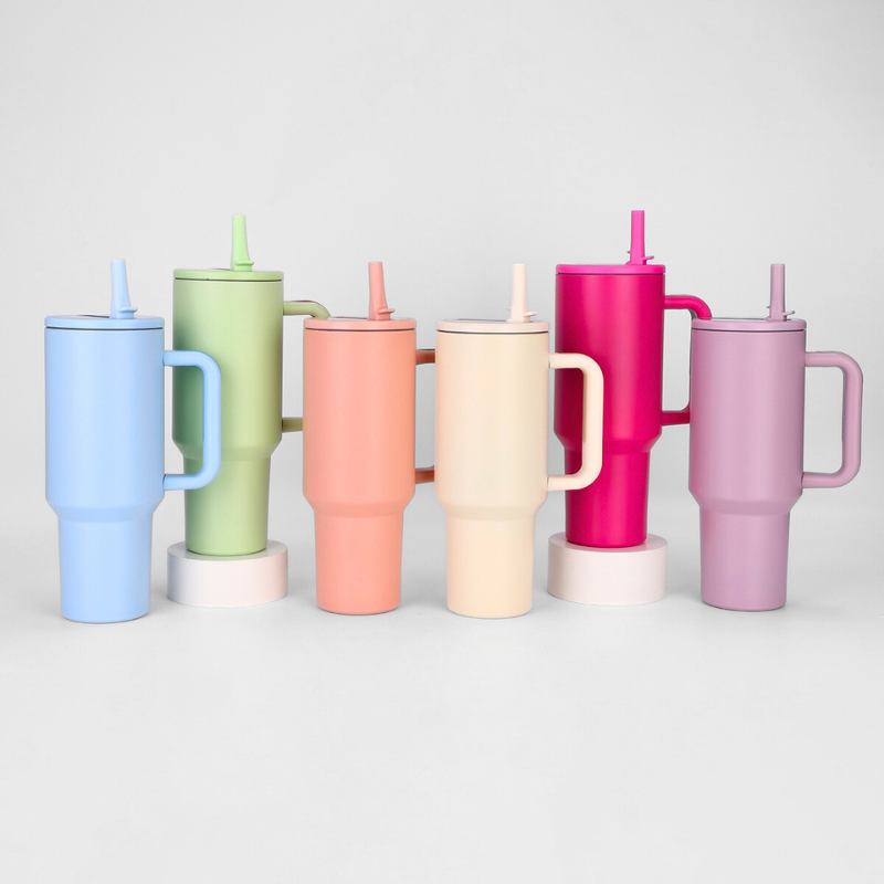 30oz/40oz Heavy-Duty Car Mug | Leak-Proof Screw Lid with Straw | Rugged Sports Travel Tumbler