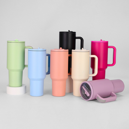 30oz/40oz Heavy-Duty Car Mug | Leak-Proof Screw Lid with Straw | Rugged Sports Travel Tumbler