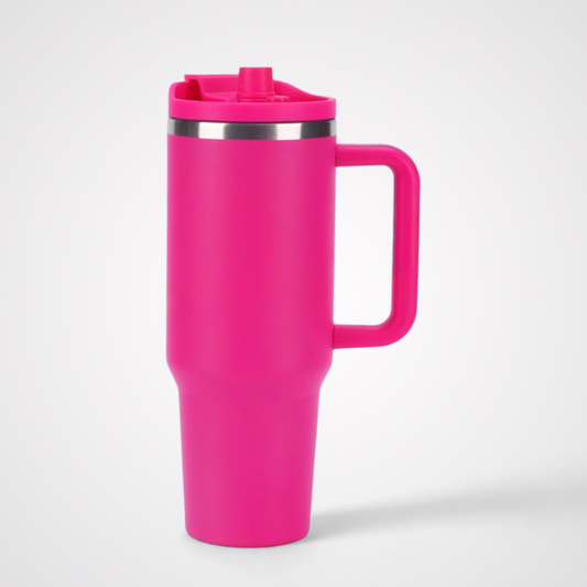 Heavy-Duty Commuter Car Mug | 40oz Double-Wall with Handle | Roadside Travel Bulk