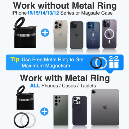 40oz MagSafe Travel Tumbler | Built-in Magnetic Phone Mount Handle | Active Lifestyle Cup