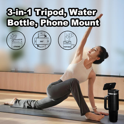 40oz MagSafe Travel Tumbler | Built-in Magnetic Phone Mount Handle | Active Lifestyle Cup