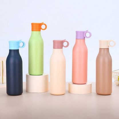 550ml All-Purpose Thermal Straw Bottle | Wide Opening Cap | Durable Gym Flask