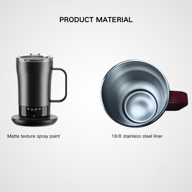 App-Controlled Smart Heated Coffee Mug | 14oz LED Display | High-End Tech B2B