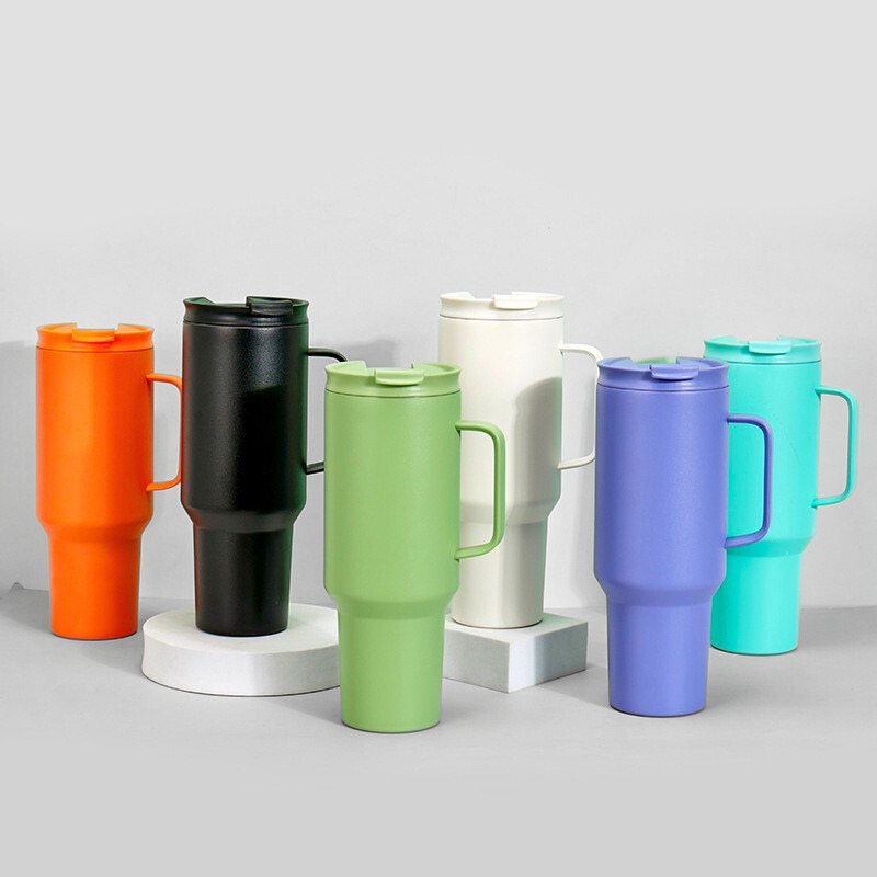 Universal Vacuum Travel Mug | 40oz Double-Wall Handle | Corporate Promo Bulk
