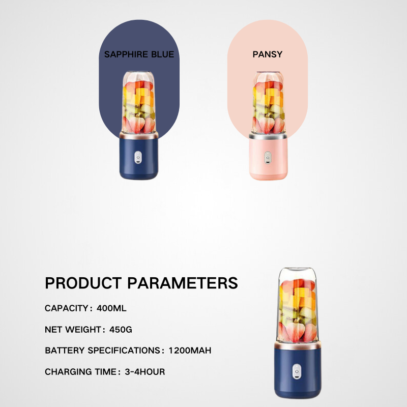 Portable Fresh Juicer Blender Cup | 400ml Handheld Smoothie Mixer | OEM/ODM Wholesale