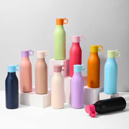 550ml All-Purpose Thermal Straw Bottle | Wide Opening Cap | Durable Gym Flask