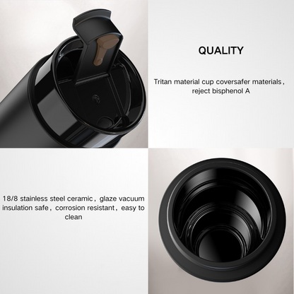 Deluxe Smart Coffee Flask | Wireless Charging Base | High-End Tech Wholesale