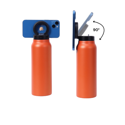 24oz MagSafe Straw Sports Bottle | Pop-Up Mouthpiece & Magnetic Ring Lid | Gym Hydration