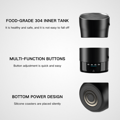 App-Controlled Smart Heated Coffee Mug | 14oz LED Display | High-End Tech B2B