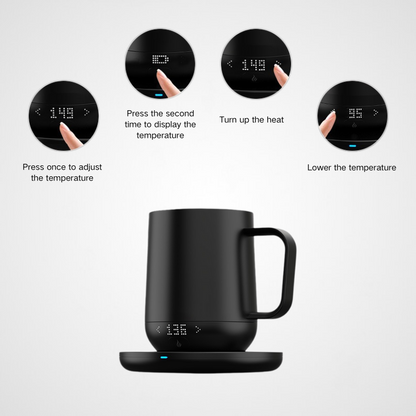 Barista Smart Warmer Mug Set | Wireless Heating Base | Luxury Corporate Gift