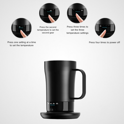 App-Controlled Smart Heated Coffee Mug | 14oz LED Display | High-End Tech B2B