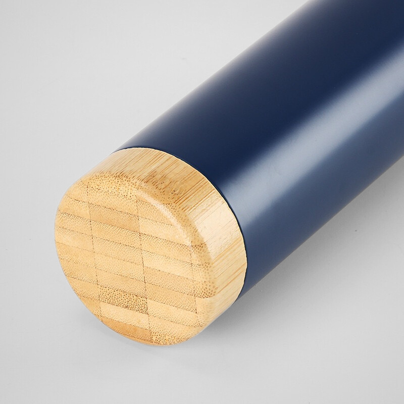 Minimalist Bamboo Base Hydration Flask | 500ml Double-Wall | Sustainable Wholesale
