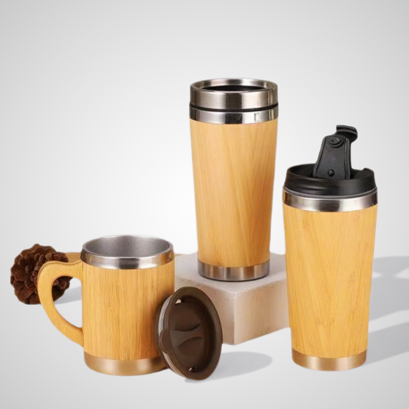 Eco-Conscious Bamboo & Stainless Steel Mug | Corporate Gifting | Factory Direct