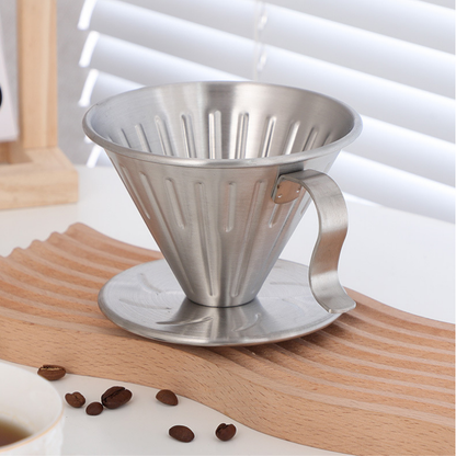 Eco-Friendly Coffee Drip Filter | Double-Mesh SUS304 Stainless Steel | Paperless Barista Pour-Over