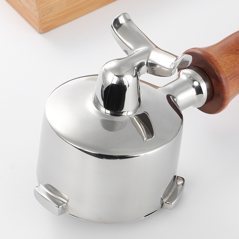Premium Bottomless Portafilter | 58mm SUS304 Wood Handle | Pro Barista Espresso Bulk