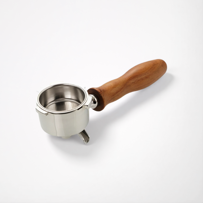 Premium Bottomless Portafilter | 58mm SUS304 Wood Handle | Pro Barista Espresso Bulk