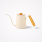 Chic Gooseneck Drip Kettle | 600ml Cream with Wooden Handle | Specialty Coffee Bulk