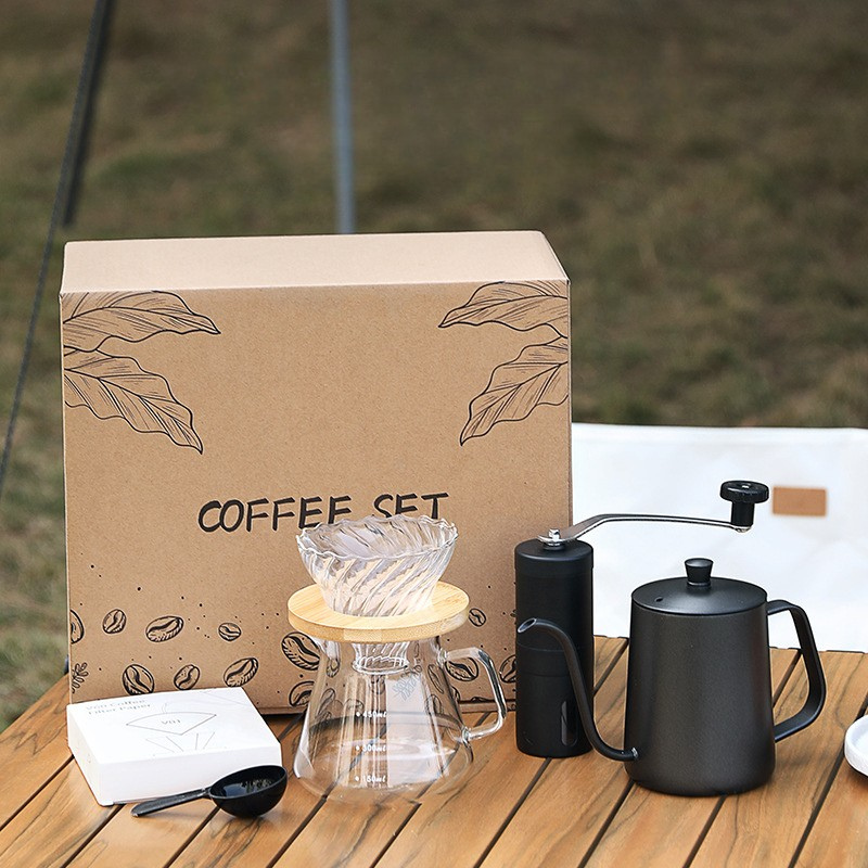 Outdoor Camping Pour-Over Coffee Set | All-In-One Barista Travel Kit | Adventure Bulk