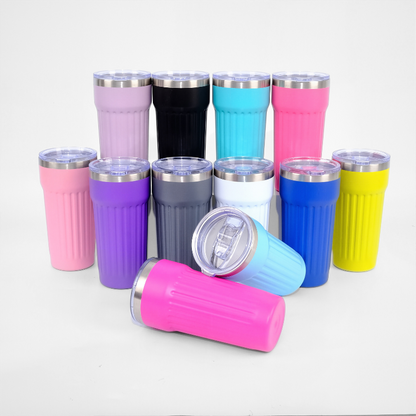 Classic Everyday Travel Tumbler | 20oz Double-Wall Powder-Coated | Office Gifting Bulk