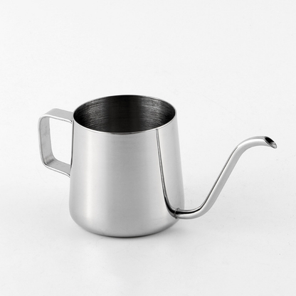 Minimalist Gooseneck Drip Kettle | 350ml Brushed Satin Steel | Specialty Coffee Water Pot