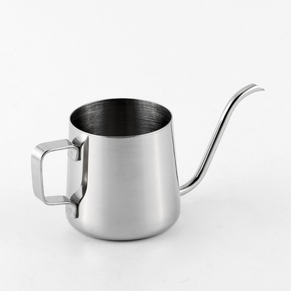 Minimalist Gooseneck Drip Kettle | 350ml Brushed Satin Steel | Specialty Coffee Water Pot