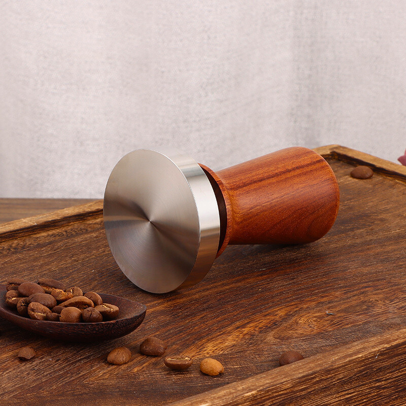 Precision Espresso Tamper | Premium Rosewood Handle | Dual-Head Flat Base Tamper