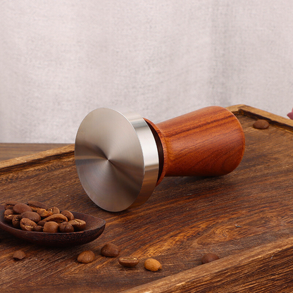 Precision Espresso Tamper | Premium Rosewood Handle | Dual-Head Flat Base Tamper